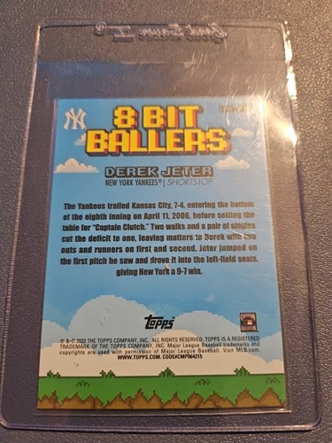 2023 Topps Big League Derek Jeter 8 Bit Ballers New York Yankees #8B-19 - Picture 2 of 2