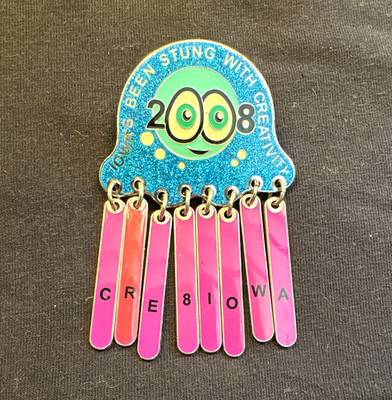 2008 Vintage Iowa Destination Imagination Jellyfish Cre8Iowa DI Trading Pin