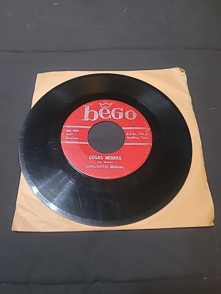 Conjunto Bernal~ Corazon/ Palabras Del Cielo ~ Bego Tejano Tex/Mex 45 RPM Record - Image 2 of 3