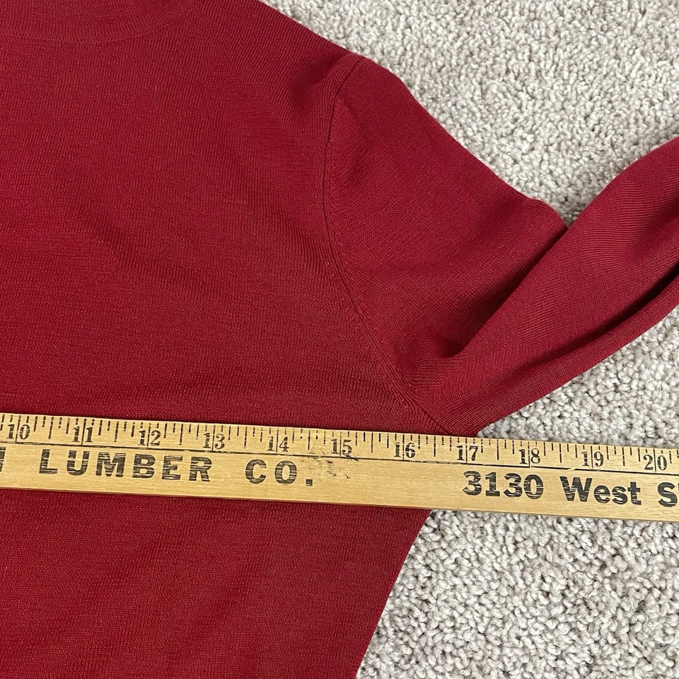 Brooks Brothers Vintage Turtleneck Sweater Women’s L 100% Wool Holiday Red F251 - Image 3 of 4