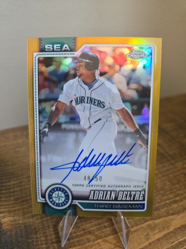 2026 Topps Chrome Adrian Beltre Legends Auto /50 Gold Refractor CLA-AB Mariners