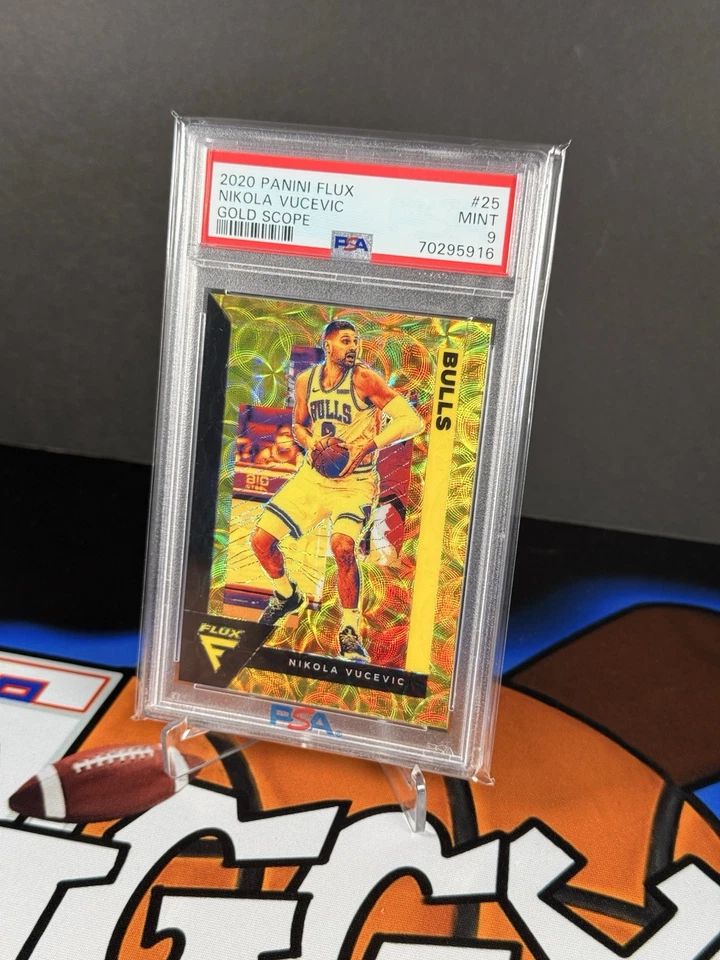 2020-21 Panini Flux #25 Nikola Vucevic FOTL Gold Scope /8 PSA 9 - Image 3 of 4