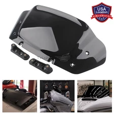 Black 10" Windshield Windscreen for Harley CVO Street Glide FLHXSE FLHX 2023-Up