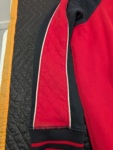 True Religion Varsity Sweater Jacket Letterman Adult XL Cotton Red Snap Up - Picture 4 of 11