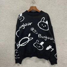 Vintage Scribble Knit Sweater 100 M11991