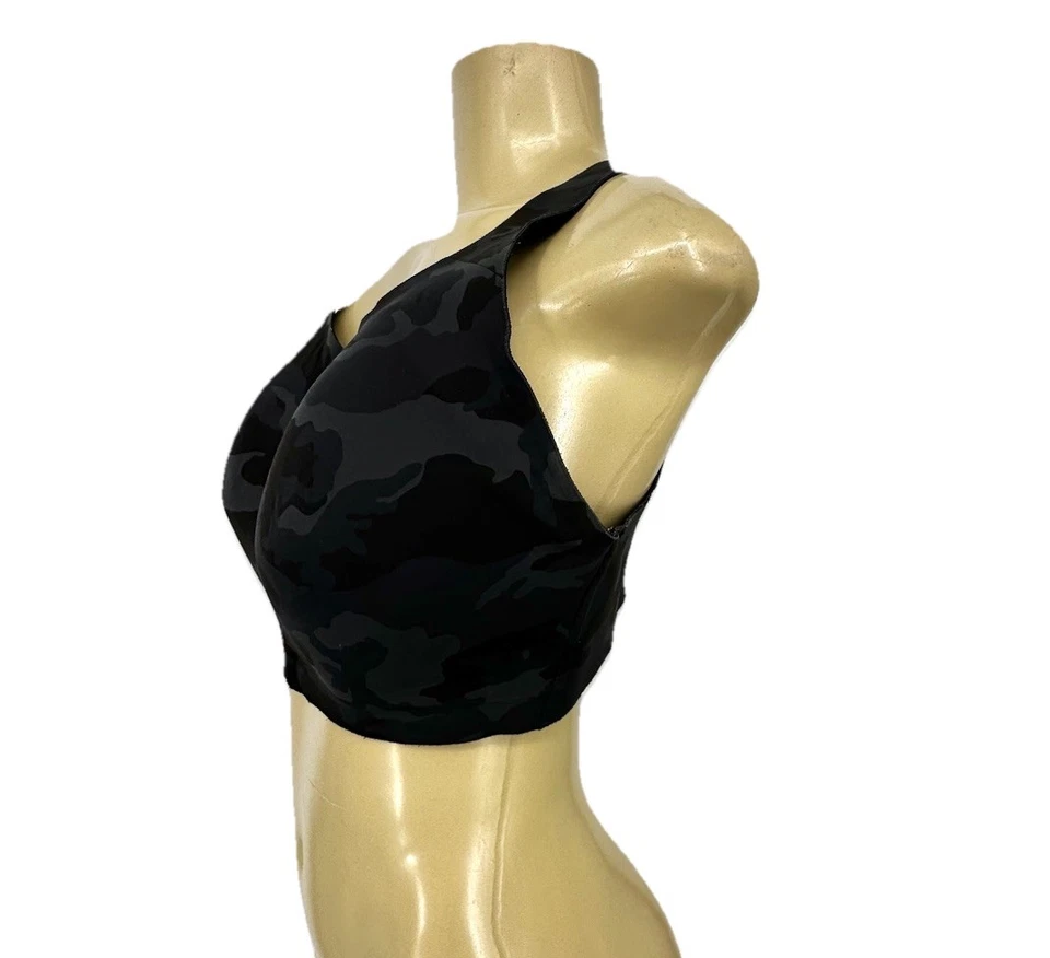 Бюстгальтер женский Lululemon размер 36DD Enlite на молнии спереди спортивная одежда бег инкогнито камуфляж 1-3 - Изображение 3 из 4