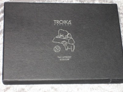 TROIKA Wallstreet Würfelspiel Börsenspiel versilbert NEU OVP