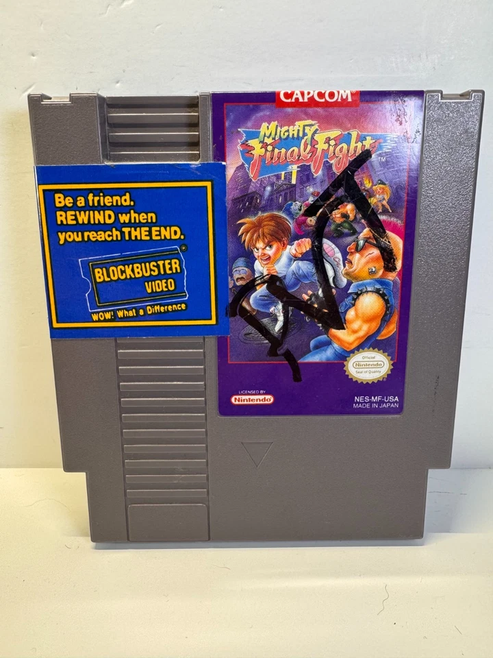 Mighty Final Fight (Nintendo NES, 1993) Authentic. Ex-Blockbuster. Tested. - Image 2 of 4