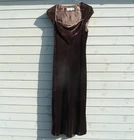 Paddy Campbell Maxi Dress Women UK 12 Brown Velvet Evening Formal Occasion Gown