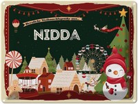 Blechschild 30X40 Cm WeihnachtsgrüßE Aus Nidda Weihnachten Fest Deko Geschenk Me