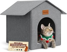 Outdoor Cat House Weatherproof, Insulated Cat Dog Houses for Outdoor/Indoor Cats