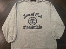 ESSENTIALS Fear Of God Crew Neck Sweater - Youth 14/16- SEAL GREY