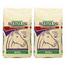 Mollichaff Alfalfa Oil Molasses Free - HORSE & PONY FOOD - 15kg x 2 Bags 1.43 per kilo
