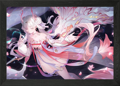 Jinshi Wuthering Wellen gerahmtes Wandbild Poster Leinwanddruck Bild