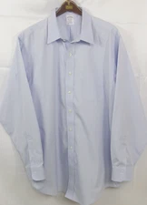 BROOKS BROTHERS MENS LIGHT BLUE L/S BUTTON DOWN OXFORD REGENT SHIRT  18 / 36