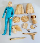 Y-407 VINTAGE 1960'S LOUIS MARX JANE WEST ACTION FIGURE AND ACCESSORIES!