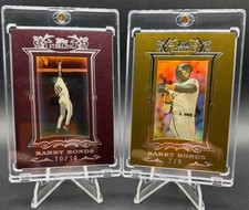 2007 Barry Bonds Topps Sterling BURGUNDY #29 10/14 & Topps Sterling GOLD #28 7/9