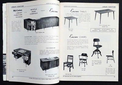 1950's 1960's AMERICAN SEATING COMPANY Catalogs MCM MID CENTURY