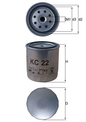 Knecht KC 22 Kraftstofffilter For Daewoo MERCEDES-BENZ Puch Ssangyong-image