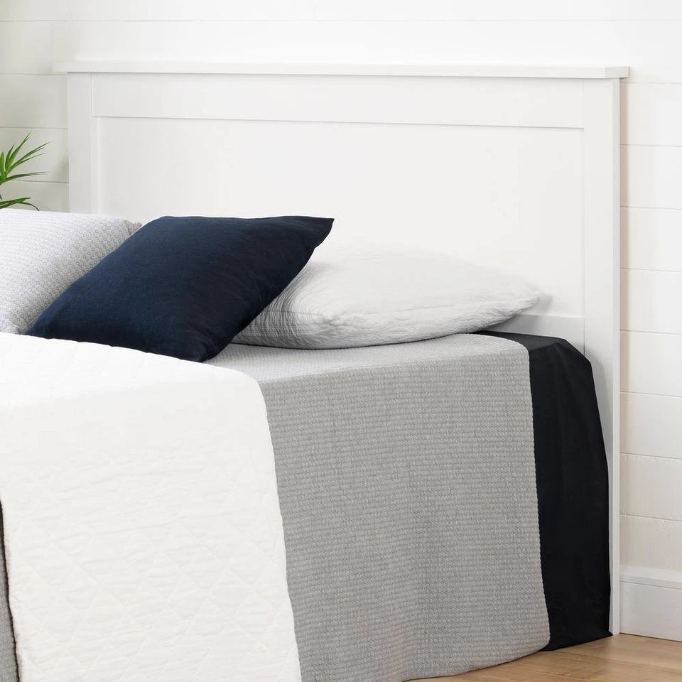 Cabecero Vito tamaño completo/queen en blanco puro Foto 4 de 4