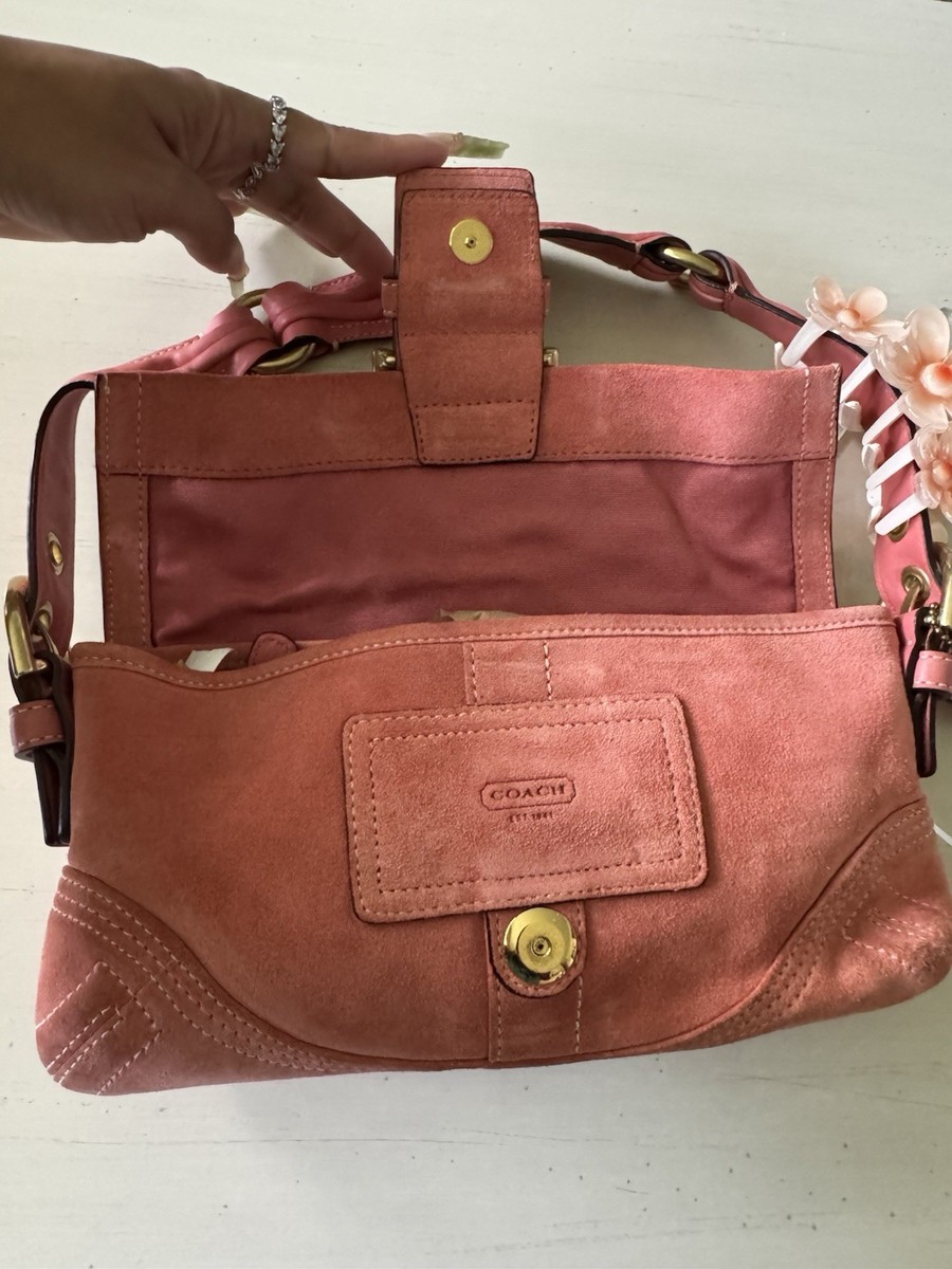 COACH Soho Demi Flap Handbag - One Shoulder Bag in Pink