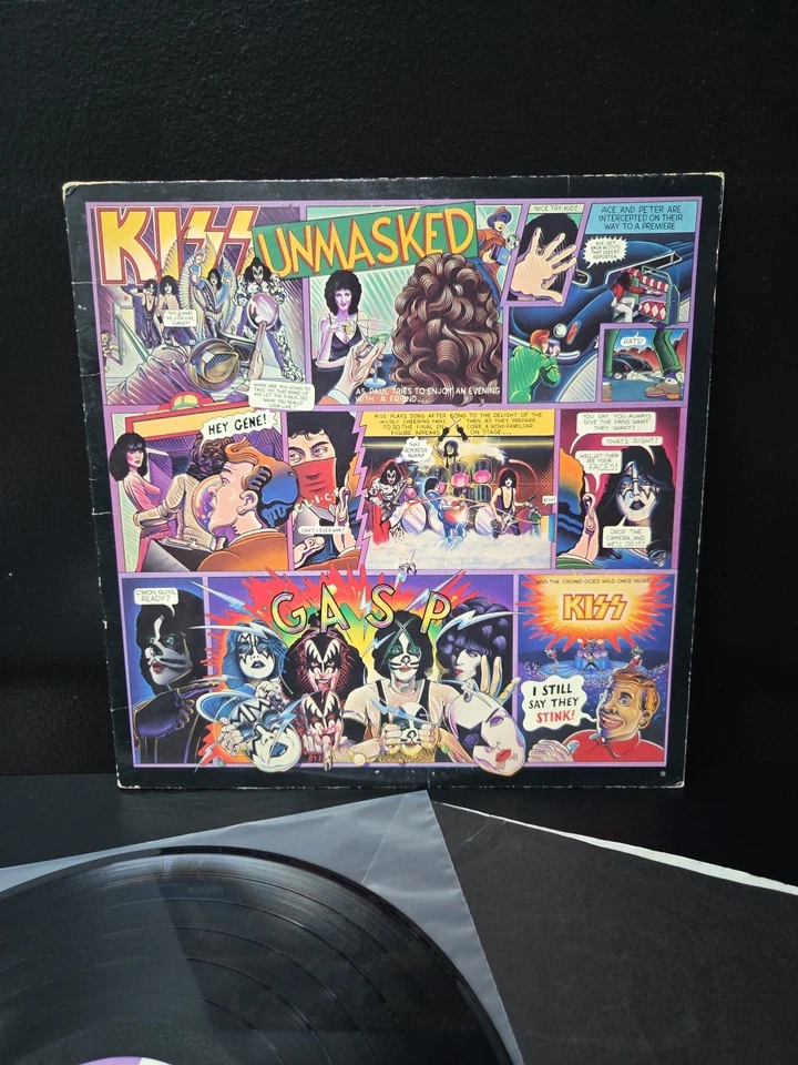 Kiss Unmasked Lp Vinyl 1980 OG 1st 'Sterling' Press W/Black Insert VG/VG Wax - Image 2 of 4