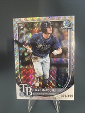 2025 Bowman Chrome - Jake Mangum, Jake Mangum #50 Geometric Refractor /499 (RC)