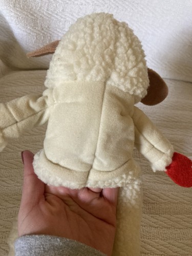 Lamb Chop Vintage Hand Puppet Shari Lewis Plush Toy 11" Kids Tv Soft Toy - Picture 2 of 2
