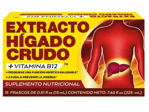 EXTRACTO DE HIGADO CRUDO + VITAMINA B12 15 VIALES - product listing photo