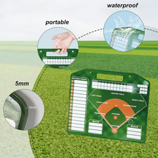 Magnetic Baseball Lineup Board Dugout Dry Erase Baseball Clipboard Coaches 40