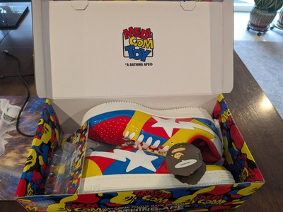 A Bathing Ape Medicom Toy x Bapesta M1 Low Multi-Color