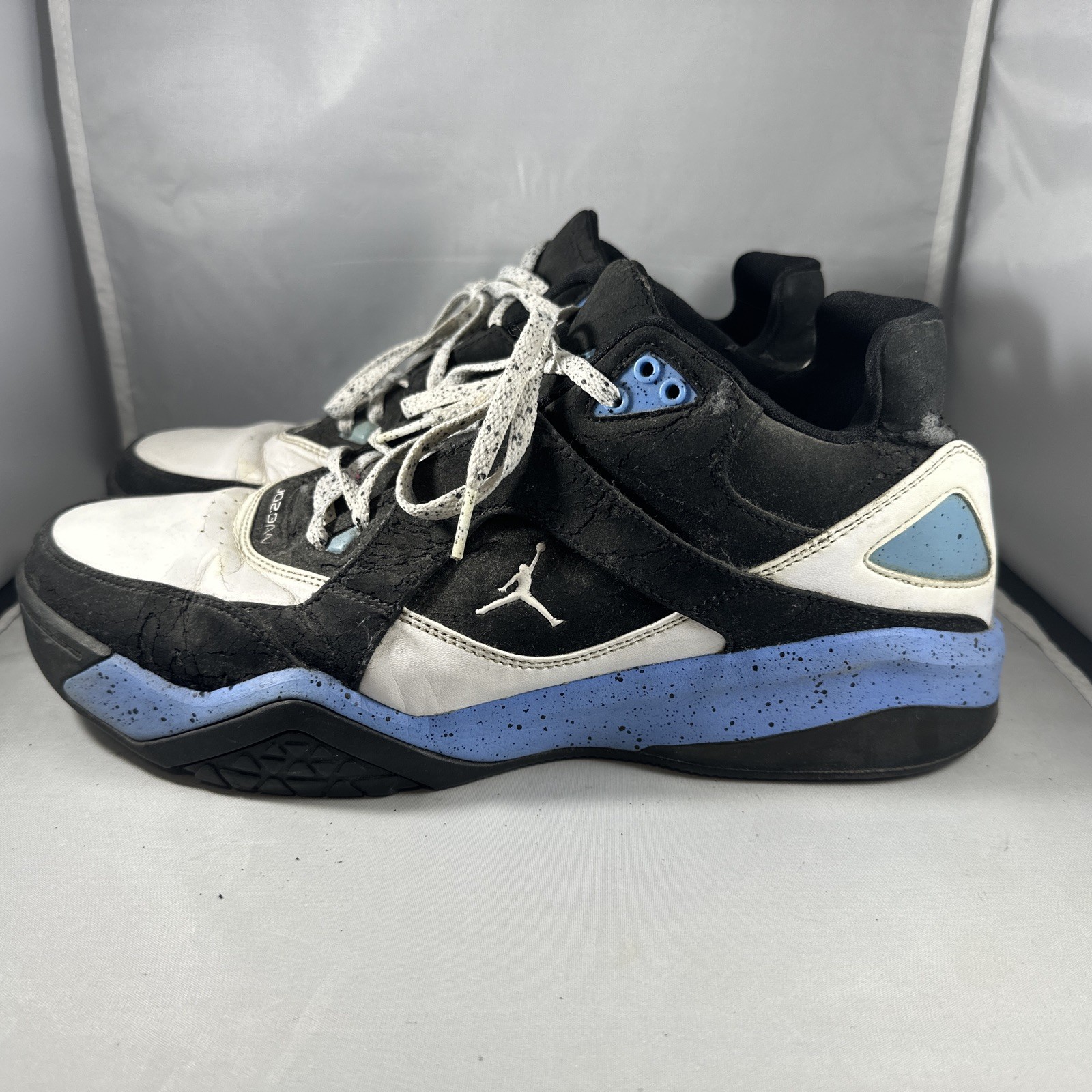 2007 Nike Air Jordan White Black Baby Blue 317222015 Men&rsquo;s