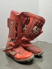 Vintage Axo Turbo Boots Motocross Dirt Bike VINTAGE AXO TURBO RED BOOTS