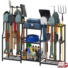 Dreiseitiger Schwerlast Gartenwerkzeug Organizer mit Haken Körbe Regale Aufbewahrung Neu