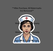 Nurse Cartoon Sticker Waterproof Decal RN BSN Medical Hospital Health Gift NEW