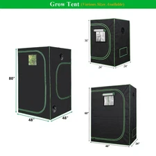 Grow Tent Hydroponic Mushroom 2x2/2x4/4x4 Grow Tent Kit with Observation Window 