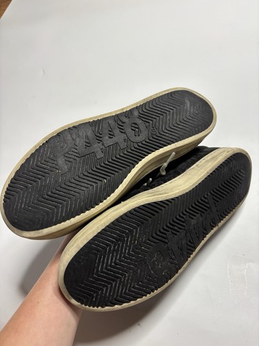 P448 John Distressed Black Suede Metallic Gray Low Top Women’s Sneakers Sz 38 8 - Picture 5 of 6
