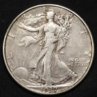 1937-D Walking Liberty Silver Half Dollar Extremely Fine (XF) Denver Mint