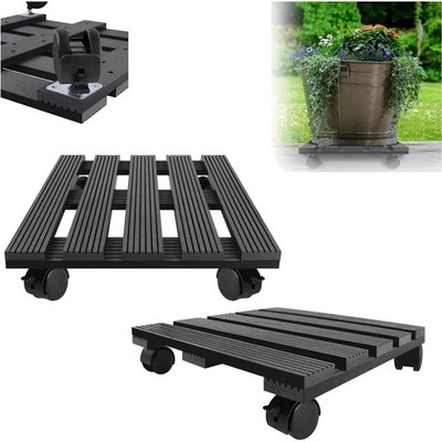 WPC Pflanzenroller Blumenroller Pflanzenwagen Rollbrett 30x30cm anthrazit