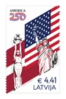Stamp of LATVIA 2026 - 250 years of independence of the United States of America