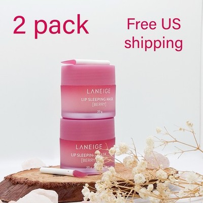 2 Pack Laneige Lip Sleeping Mask Berry Full Size 20g New In Box