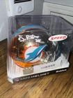 Devon Achane Tri-Color Chrome Mini Helmet Autographed Miami Dolphins