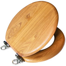 Dalton round Toilet Seat in Honey Oak