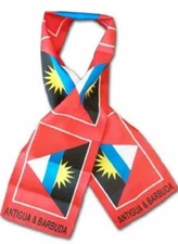 Antigua Barbuda Country Lightweight Flag Printed Knitted Style Scarf 8"x60"
