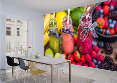 Seiten Snacks Saft Essen Tapete Wandbild Foto Restaurant Küche Dekoration