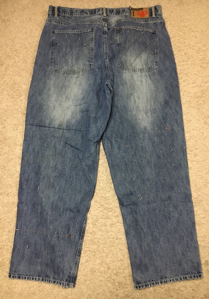 USA 古着 Pelle Pelle BAGGY ワイド B系 Y2K デニム VTG Pelle Pelle Jeans Mens 41 x 33 SUPER BAGGY Y2K Wide Pipe