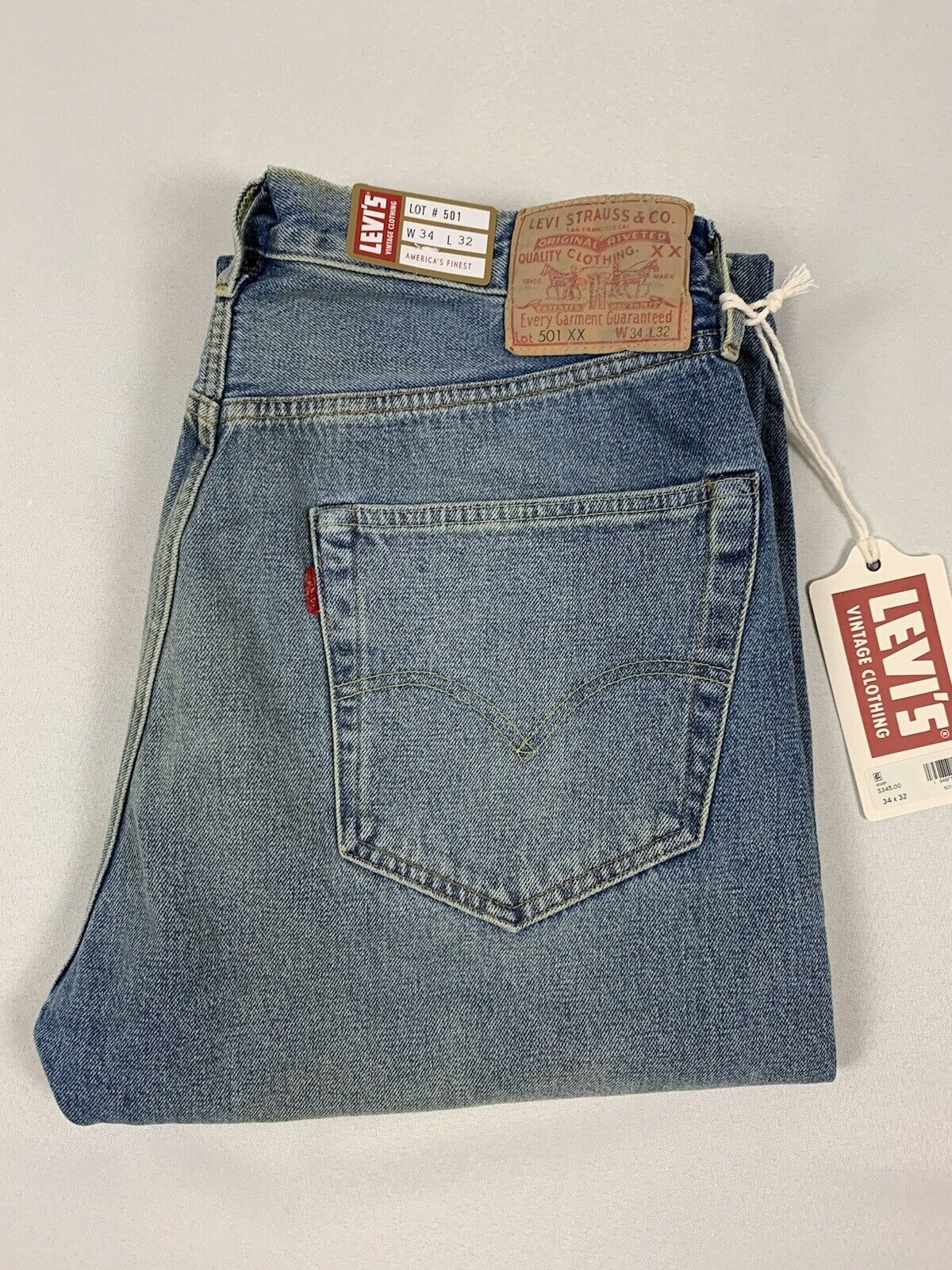 LEVIS VINTAGE CLOTHING LVC 1955 501 SELVEDGE JEANS DO ONE 34X32 NWT