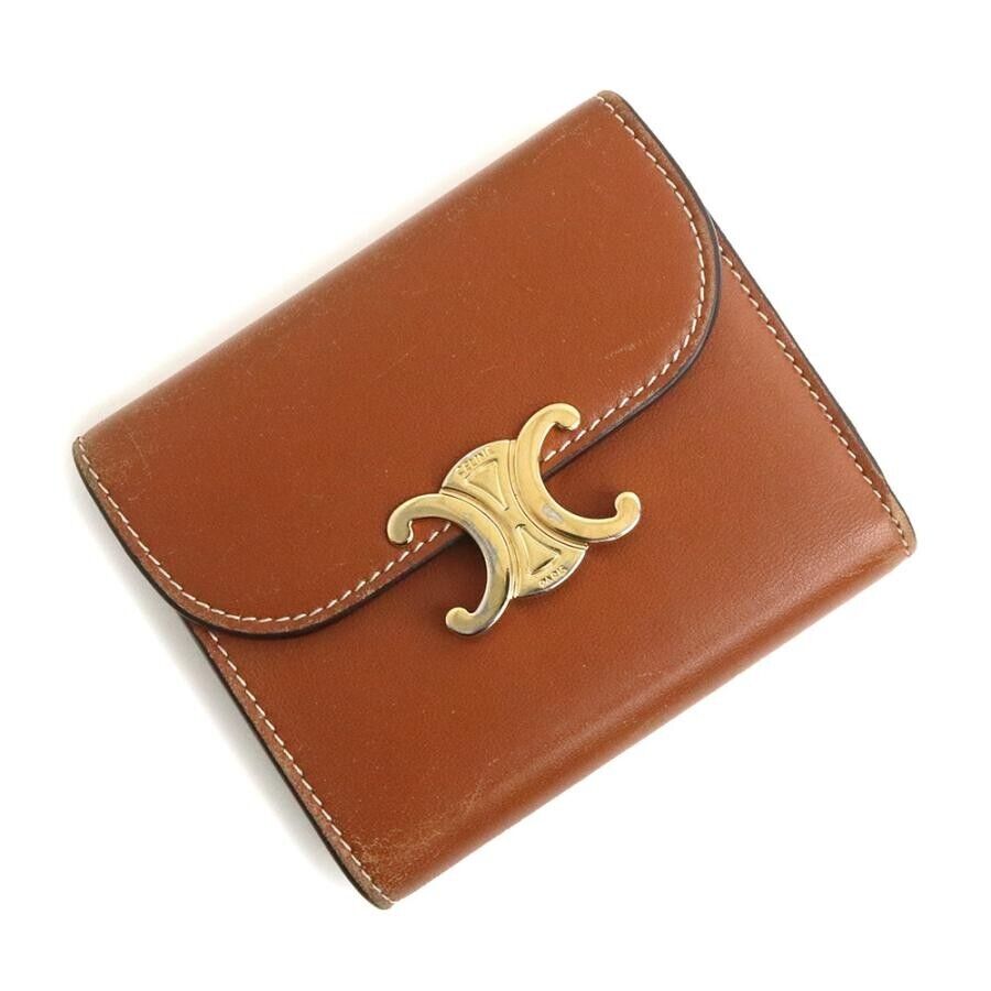 CELINE 10D783BZG.04LU Small Flap Triomphe in Shiny Smooth CELINE 10D783BZG.04LU Small Flap Triomphe in Shiny Smooth