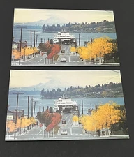 x2 KINGSTON WA GATEWAY OLYMPICS MINT ! MARINA HARBOR FERRY PUGET SOUND EDMONDS !