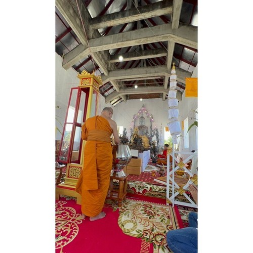 Thailändisches Amulett Thao Wessuwan Riese Kuvera 12 Zoll hohe Statue Messing Wat NoenThong 2565 - Bild 12 von 14